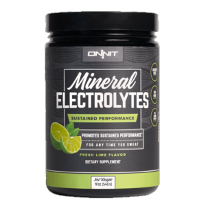Mineral Electrolytes: drink mix that promotes long-duration performance by maintaining optimal water and electrolyte balance.